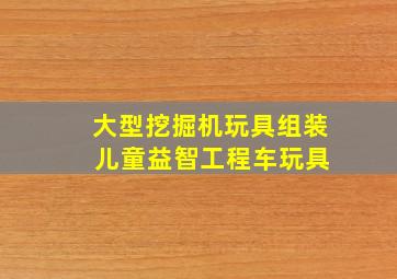 大型挖掘机玩具组装 儿童益智工程车玩具